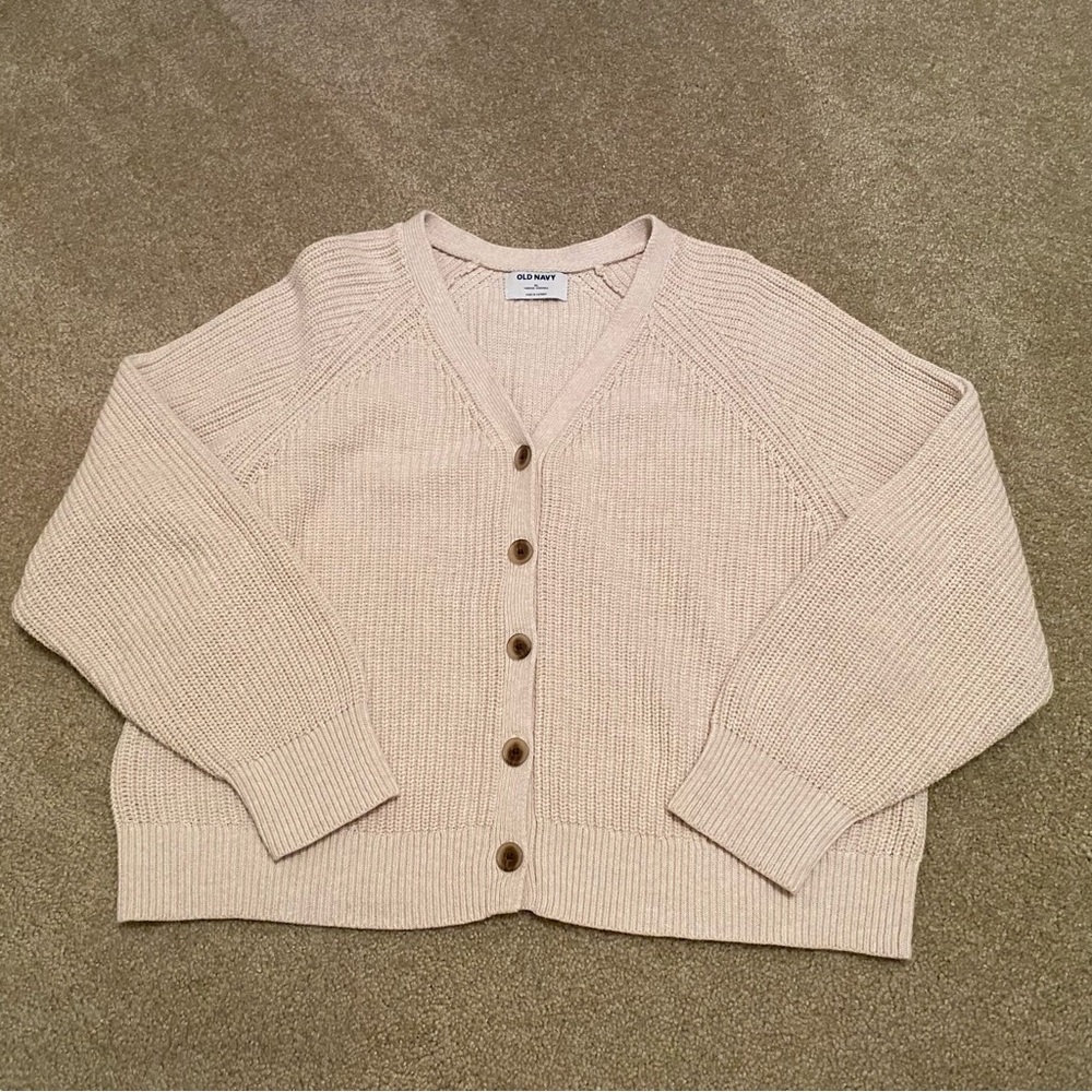 Cream Shaker Stitch Cardigan